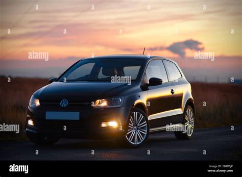 VW Volkswagen Polo 6C Blue GT black pearlescent Stock Photo - Alamy