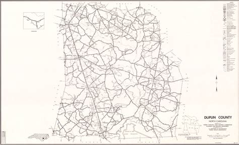 1972 Road Map of Duplin County, North Carolina