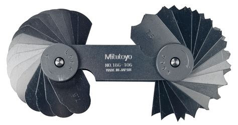 MITUTOYO Radius Gage Set 32 Pairs - 16X230|186-106 - Grainger