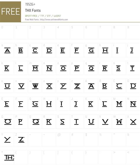 THX 1.00 April 13, 2015, initial release Fonts Free Download ...