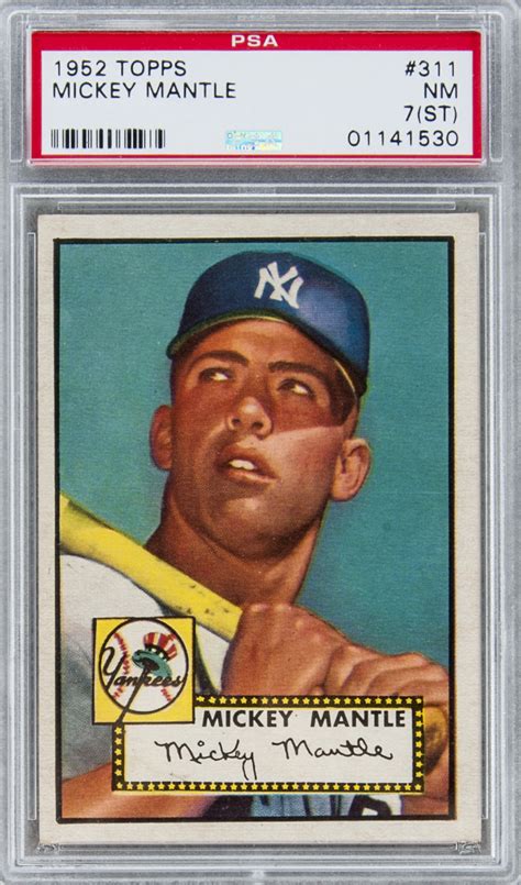 Lot Detail - Stunning 1952 Topps #311 Mickey Mantle Rookie Card – PSA ...