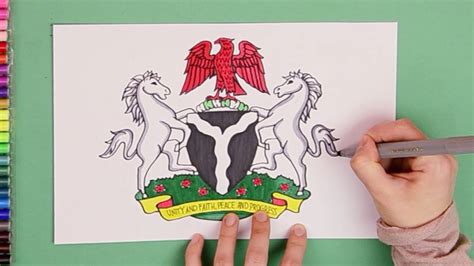 How to draw Nigeria Coat of Arms - Goodnewsnigeria