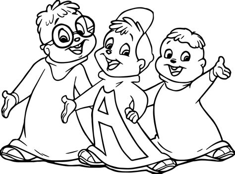 nice How To Draw The Chipmunks Coloring Page | Coloring pages, Cartoon ...