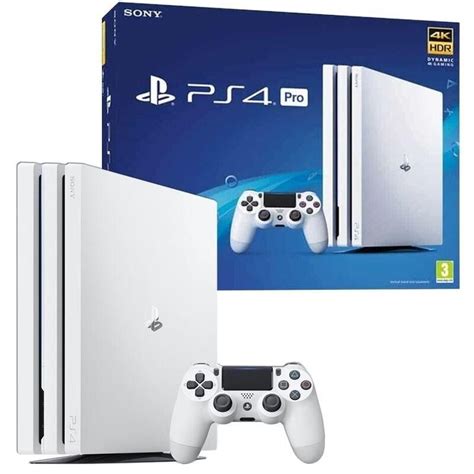 Brand new PS4 Pro 1TB white console, official PlayStation controllers ...