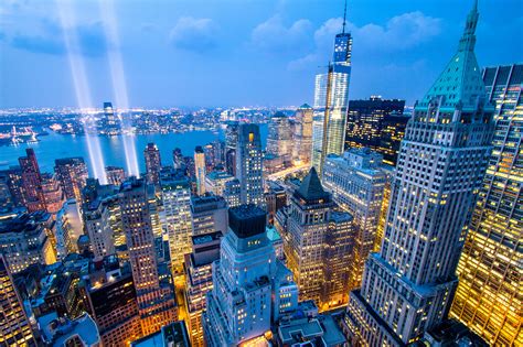 new, York, City, New, York, Night, City, Skyline, Buildings ...