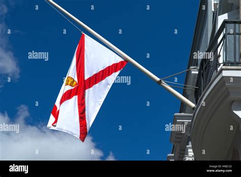 Jersey Channel Islands Flag Stock Photo - Alamy