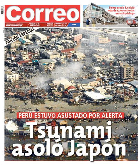 Periódico Correo (Perú). Periódicos de Perú. Edición de sábado, 12 de ...