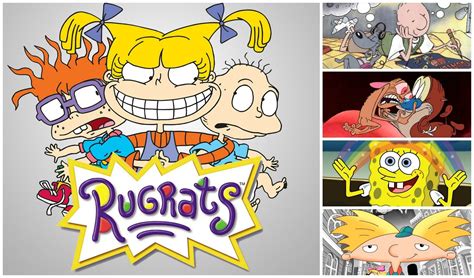 Nickelodeon Logo 90's Classic Cartoon Characters Hey Arnold Tommy ...