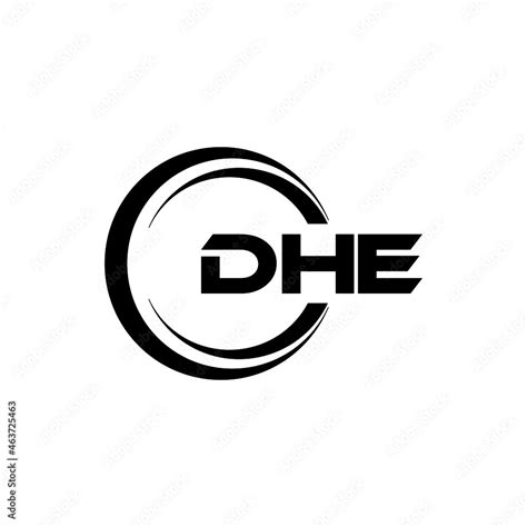 DHE letter logo design with white background in illustrator, vector ...