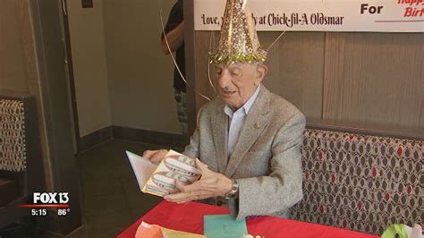 Chick-Fil-A surprises regular customer with 100th birthday party | FOX ...