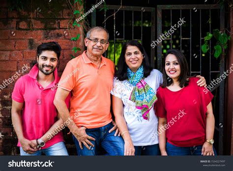 Indian Kids Grandparents Smiling While Sitting Stock Photo 1534227497 ...