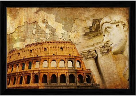 Artzfolio Roman Empire Framed Wall Art Print Canvas 16 inch x 22.8 inch ...