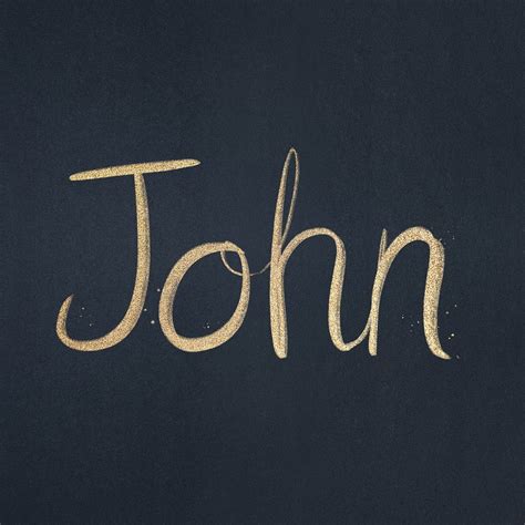 John sparkling gold font psd | Free PSD - rawpixel