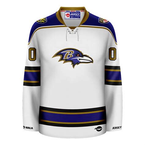 Jersey Ninja - Baltimore Ravens White Hockey Jersey