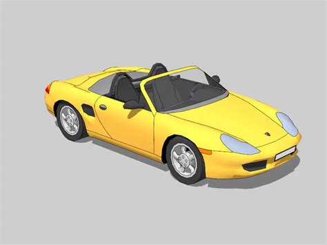 Porsche Boxster Car SketchUp 3D Model .skp File Download - SketchupBox