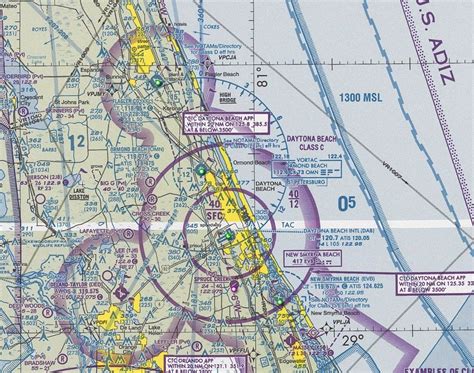 Sectional Aeronautical Chart (Daytona Beach, Florida, US) | Bridge city ...