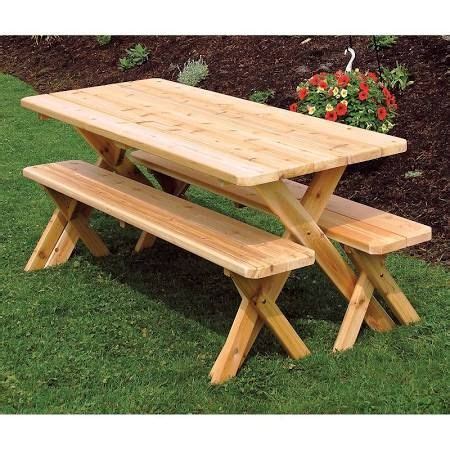 wood picnic tables with detached benches 6 foot - Google Search ...