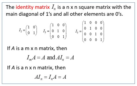 Zero, Identity and Inverse Matrices (solutions, examples, videos ...