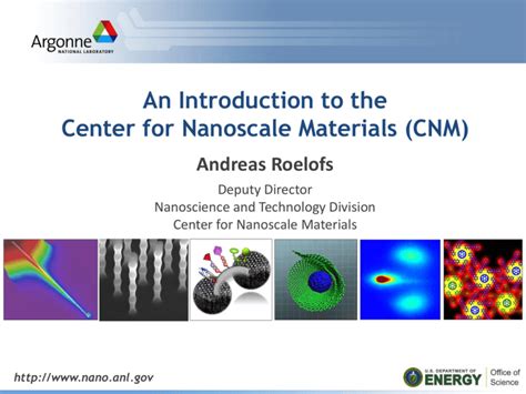 Introduction to the Center for Nanoscale Materials