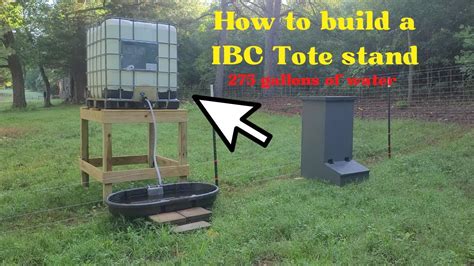 How to build a IBC tote stand | Water for the piglets!! - YouTube