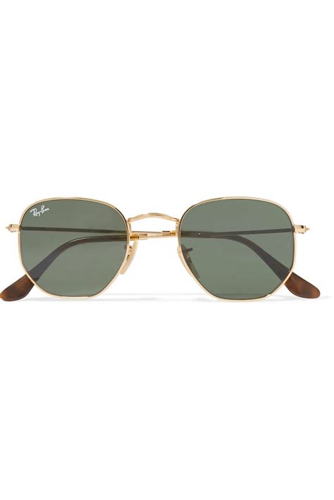 Ray-Ban Hexagon-Frame Gold-Tone Sunglasses | Fall Essentials Every ...