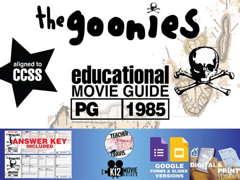 The Goonies Movie Guide | Questions | Worksheet | Google Formats (PG ...