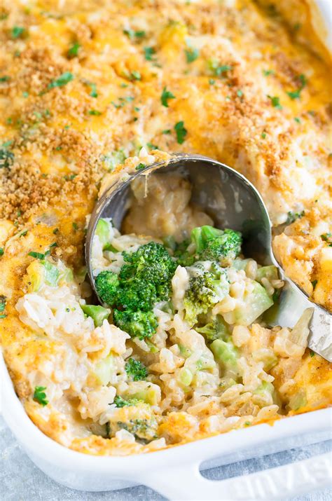 cheesy broccoli cauliflower rice casserole