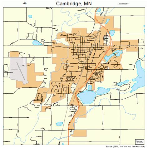 Cambridge Minnesota Street Map 2709370