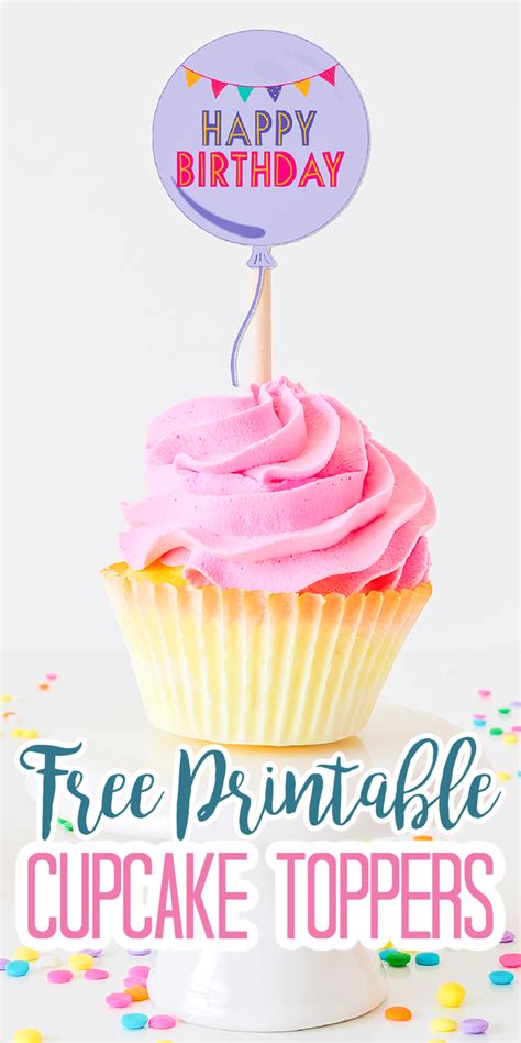 Free Printable Cupcake Toppers and More Party Printables | Cupcake ...