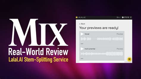 Lalal.ai Source Separation – A Mix Real-World Review - Mixonline