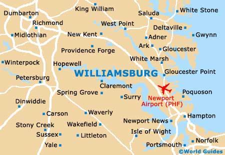 Williamsburg Maps and Orientation: Williamsburg, Virginia - VA, USA