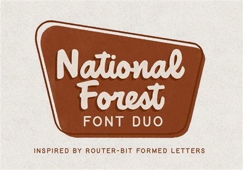 National Forest Font Duo - Etsy