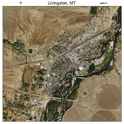 Aerial Photography Map of Livingston, MT Montana