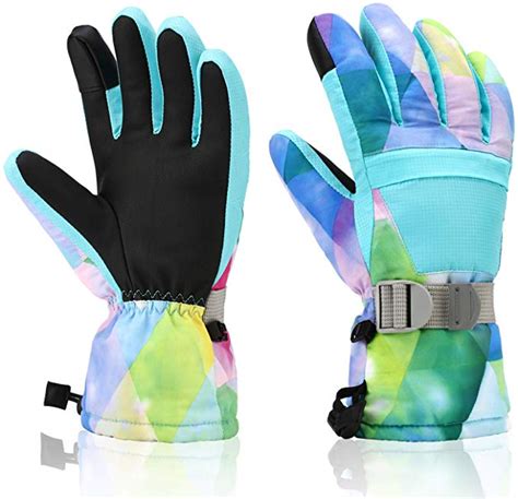 Yidomto Kids Waterproof Touchscreen Snow Gloves