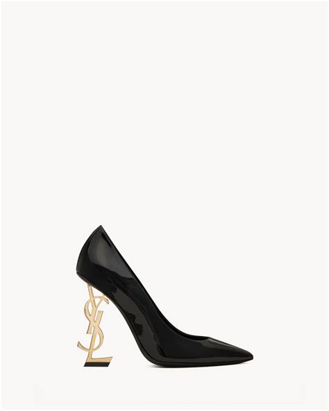 OPYUM Pumps in patent leather with gold-tone heel | Saint Laurent | YSL.com