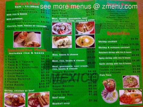 Online Menu of Super Taqueria Restaurant, Reno, Nevada, 89521 - Zmenu