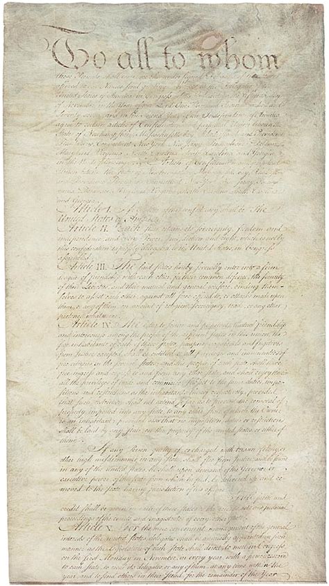 Articles of Confederation (1777) | National Archives