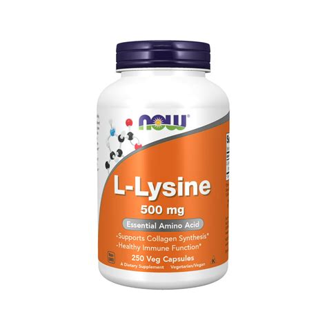 NOW Supplements, L-Lysine (L-Lysine Monohydrochloride) 500 mg, Amino ...