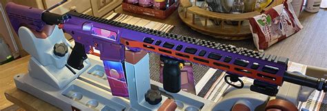 Painted a Synthwave AR. : r/guns