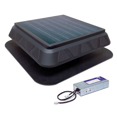 Master Flow 900-CFM Black Plastic Solar Power Roof Vent in the Power ...