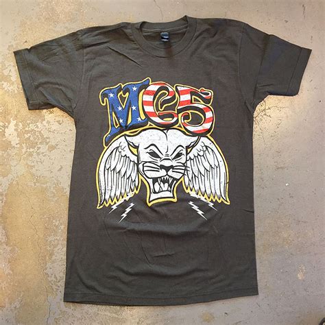 MC5 - The White Panthers T-shirt on vintage grey