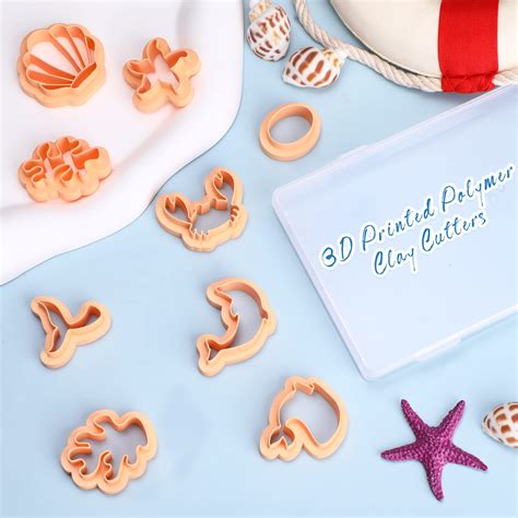 Puocaon Polymer Clay Cutters Ocean Life 9 Shapes