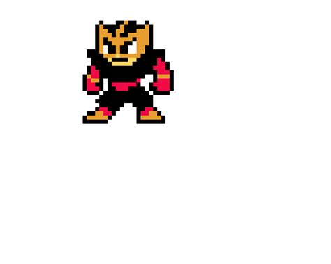 Elec man mega man 1 pixel art