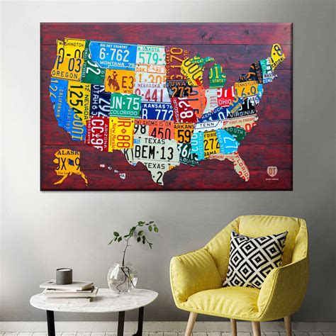 License Plate Map USA I Wall Art | Photography | by DESIGN TURNPIKE