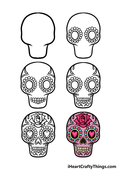 Skull drawing for beginners - polrevertical