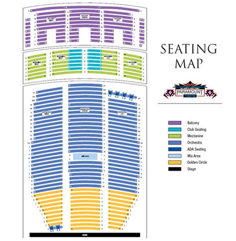 Paramount Theatre Seating Chart