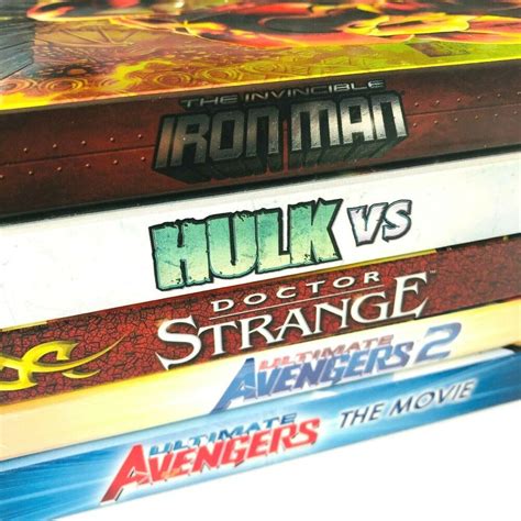 Marvel Animated Movie DVD Lot- Hulk v Wolverine, Ironman, Dr.Strange ...