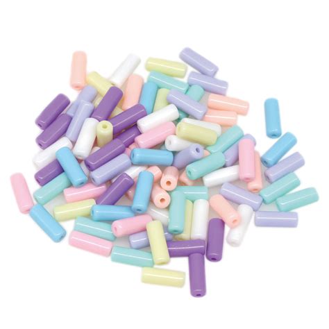 12 Packs: 280 ct. (3,360 total) Pastel Plastic Tube Beads by Creatology ...