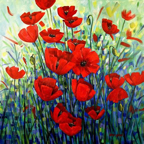 Red Poppy Painting