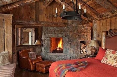 30+ RUSTIC FIREPLACE BEDROOM IDEAS FOR COZY BEDROOM TO WINTER | Cabin ...